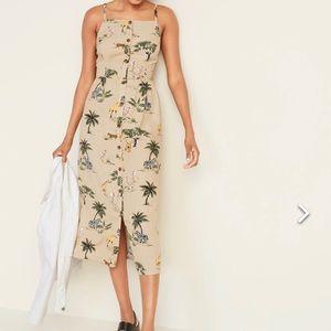 NWT Old Navy Safari Print Midi Dress Size XXL